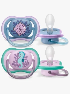 Philips Avent Ultra Air Deco Sut 2-Pak 6-18m, Blå/Lilla