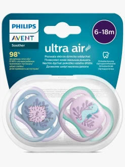 Philips Avent Ultra Air Deco Sut 2-Pak 6-18m, Blå/Lilla
