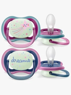 Philips Avent Ultra Air Night Sutter 2-Pak 6-18m, Lyserød/Pink