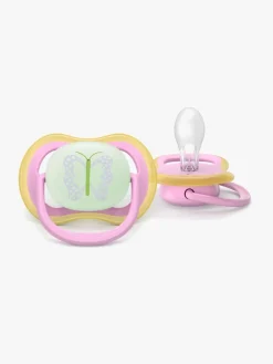 Philips Avent Ultra Air Sut Nat 6-18m 2-pak, Pink/lysegrøn