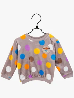 Pippi Langstrømpe Bubbles Velour Trøje, Beige