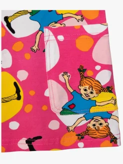 Pippi Langstrømpe Hjuling Kjole, Pink