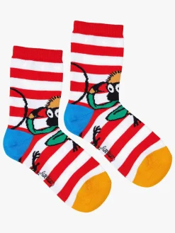 Pippi Langstrømpe Strømper 2-pak, Blå/Rød