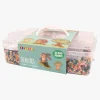 Playbox Hobbytaske med Rørperler Blanding Af Støvede Pastelfarver 12000 Stk.