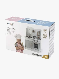 PolarB Legekøkken med Tilbehør, Hvid/Grå