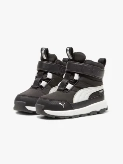 Puma Evolve Puretex AC Inf Vinterstøvler, Black/Ash Grey/White