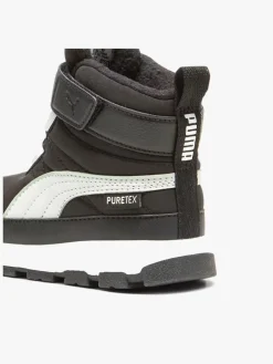 Puma Evolve Puretex AC Inf Vinterstøvler, Black/Ash Grey/White