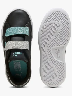 Puma Smash 3.0 Glitter Velcro V PS Sneakers, Sort
