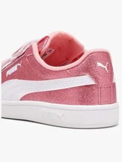 Puma Smash 3.0 Glitz Glam V PS Sneakers, Peach Smoothie/White