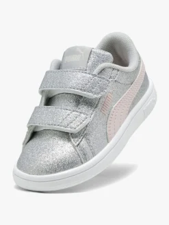 Puma Smash 3.0 Glitz Glam V Infant Sneakers, Glacial Gray/Frosty Pink
