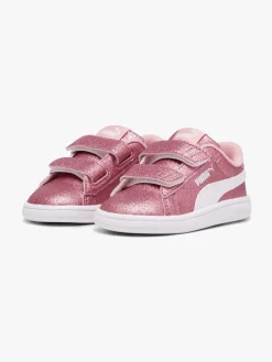 Puma Smash 3.0 Glitz Glam V Infant Sneakers, Peach Smoothie/White