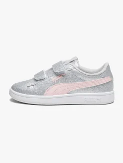 Puma Smash 3.0 Glitz Glam V PS Sneakers, Glacial Gray/Frosty Pink