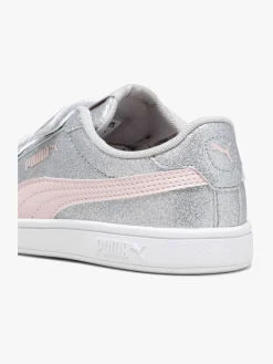 Puma Smash 3.0 Glitz Glam V PS Sneakers, Glacial Gray/Frosty Pink