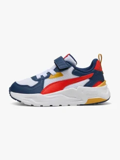 Puma Trinity Lite AC+ PS Sneakers, White/Fierce Red/Persian Blue