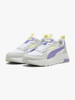 Puma Trinity Lite Jr Sneakers, White/Lavender Alert/Glacial Gray