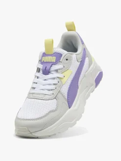 Puma Trinity Lite Jr Sneakers, White/Lavender Alert/Glacial Gray