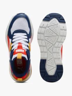 Puma Trinity Lite Jr Sneakers, White/Fierce Red/Persian Blue