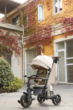 QPlay Comfo Max Sammenklappelig Trehjulet Cykel, Beige