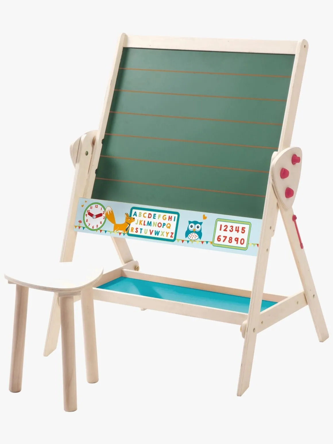 Roba Easel 3-i-1 Tavle med Hylde & Skammel