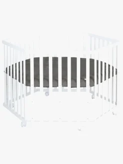 Roba Hexagon Kravlegård med Hjul, White & Graphite Quilted