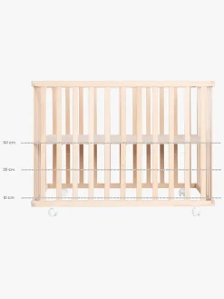 Roba Style Kravlegård med Hjul, Wood & Grey