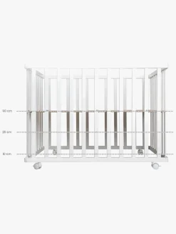 Roba Style Kravlegård med Hjul, White & Green