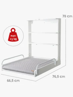 Roba Vægpuslebord inkl. Roba Style Puslepude, White/Grey