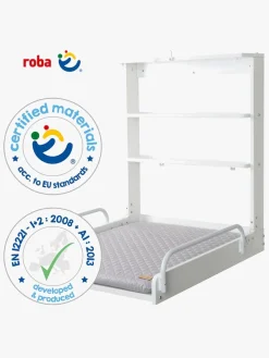 Roba Vægpuslebord inkl. Roba Style Puslepude, White/Grey