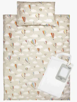 Rätt Start Sengesæt Vogn 70x80 Luftballon 3 Dele, Greige