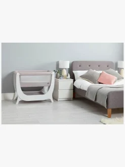 Shnuggle Air Bedside Crib, Stone Grey
