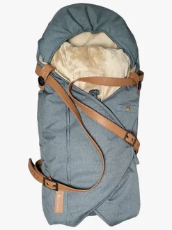 Sleepbag Mini Vinterkørepose, Grey Mélange/Brown