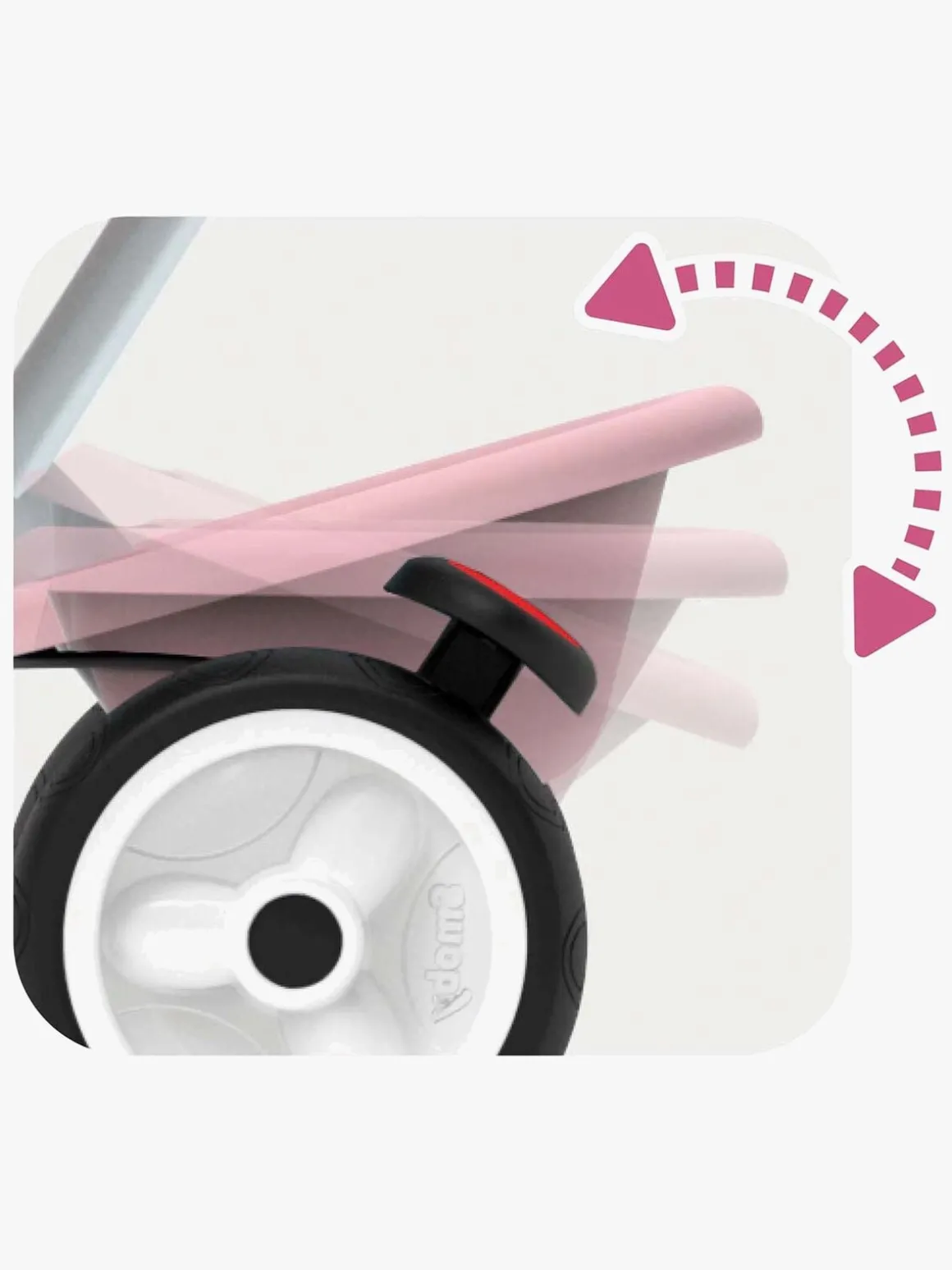 Smoby Trehjulet Cykel Baby Balade Plus, Lyserød