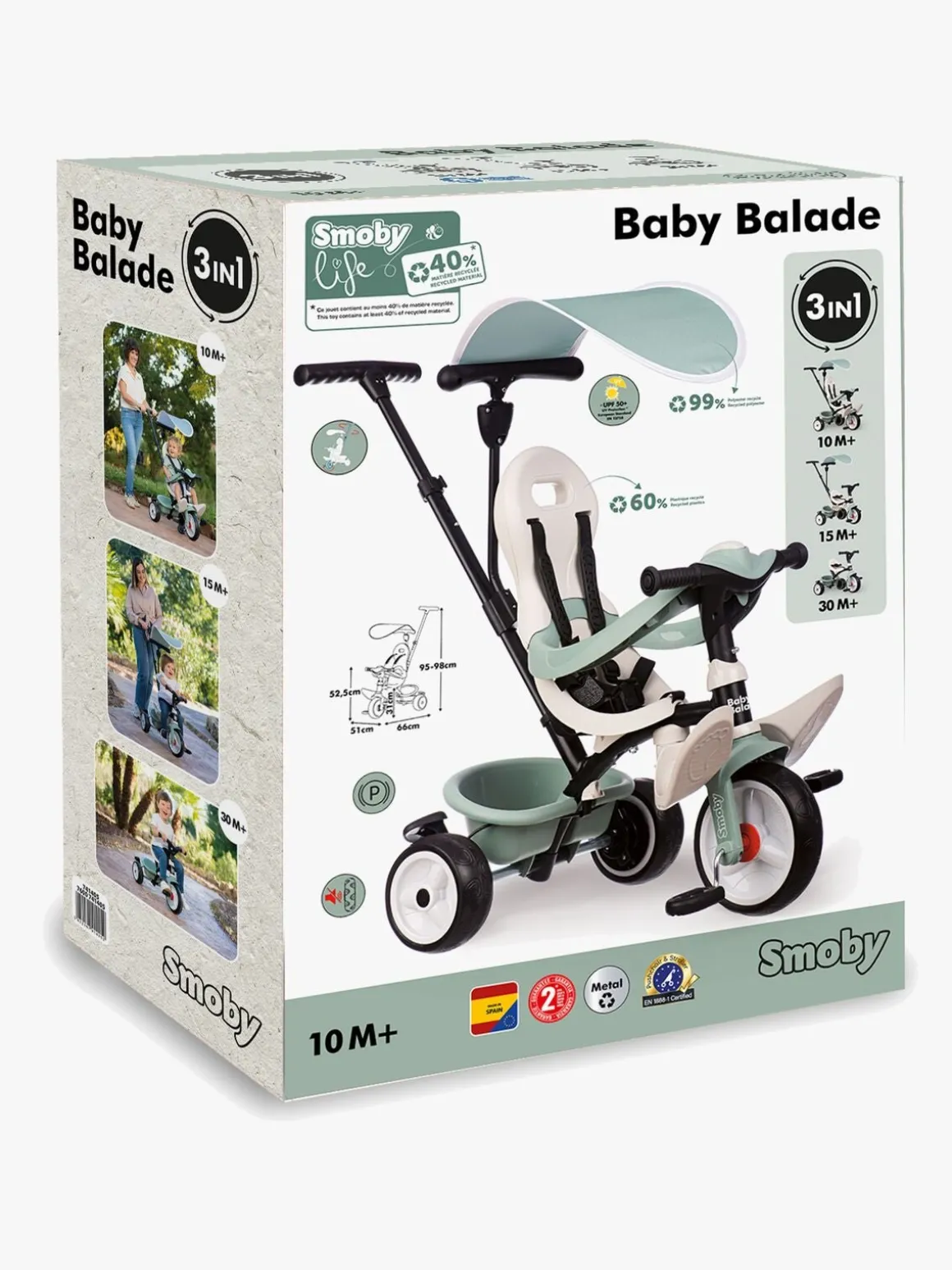 Smoby Trehjulet Cykel S.Life Baby Blade, Grøn