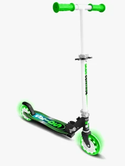 Stamp Sammenklappeligt Light-Up Løbehjul, Grøn/Sort