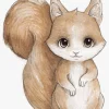 Stickstay Sandy The Squirrel Wallsticker