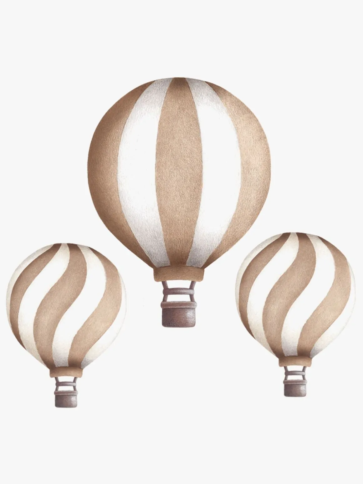 Stickstay Vintage Balloon Set Wallsticker, Brown Soil
