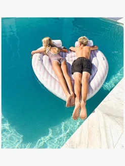 SUNNYLiFE  Oppusteligt Dobbelthjerte, Stole My Heart Pink Stripe