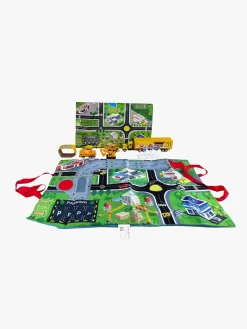 Suntoy Container Truck Legesæt med Måtte 14 Dele  Arbejdskøretøj