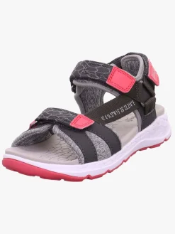 Superfit Criss Cross Sandaler, Grey/Pink