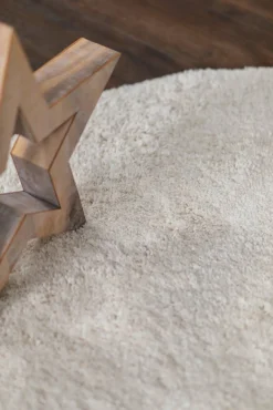 Teddy Gulvtæppe Rund 160, Hvidt