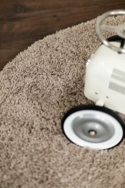 Teddy Gulvtæppe Rund 120, Linne