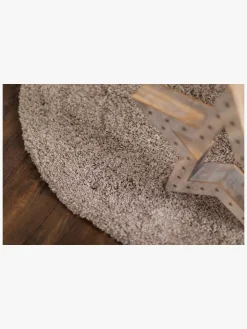 Teddy Gulvtæppe Rund 120, Linne