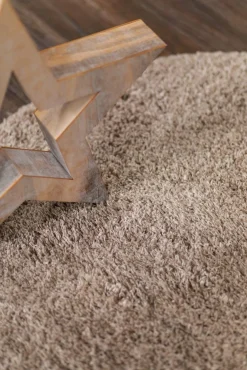 Teddy Gulvtæppe Rund 120, Linne