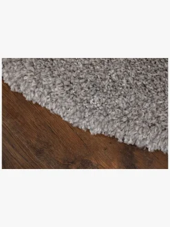 Teddy Gulvtæppe Rund 120, Silver