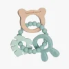Teddykompaniet  Silikone & træ Bidering, Lindeblomstgrøn