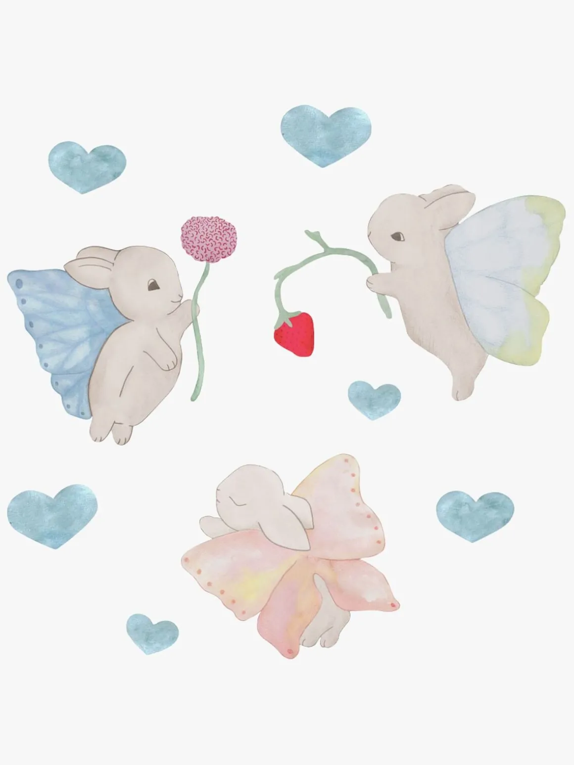 That's Mine Vægklistermærker Fairy Bunnies 3-pak