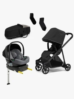 Thule Shine Duovogn inkl. Beemoo Route i-Size Autostol Baby & ISOFIX Base, Black/Mineral Grey