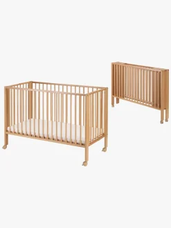 tiSsi  Sammeklappelig Tremmeseng med Madras, Beige