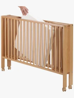 tiSsi  Sammeklappelig Tremmeseng med Madras, Beige