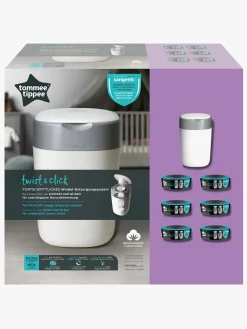 Tommee Tippee Sangenic Twist & Click inkl. 6 Refill, Hvid